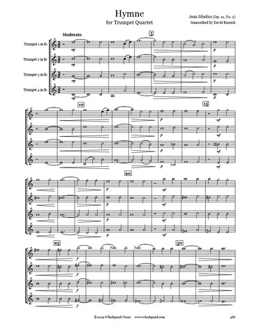 Sibelius Hymne Trumpet Quartet