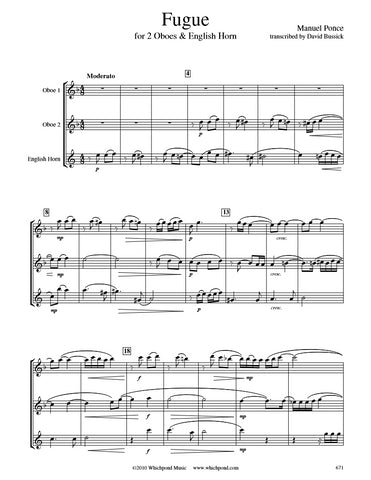 Ponce Fugue Oboe/English Horn Trio