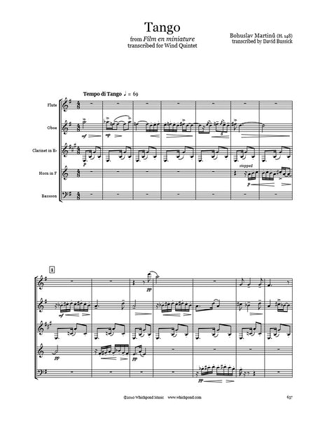 Martinů Tango Wind Quintet