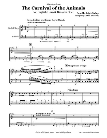 Carnival of the Animals English Horn/Bassoon Duet