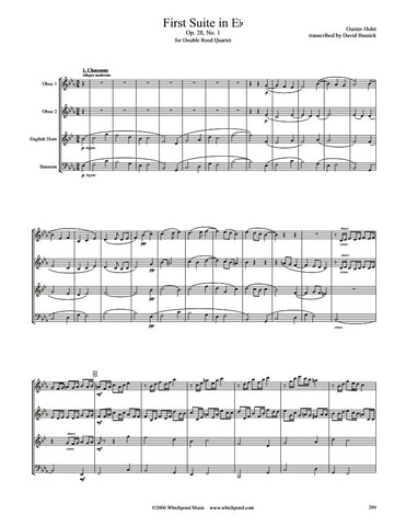 Holst First Suite Double Reed Quartet