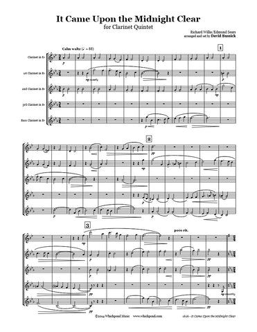 It Came Upon The Midnight Clear Clarinet Quintet