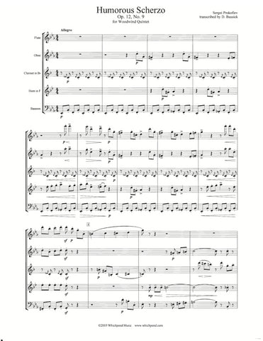 Prokofiev Humorous Scherzo Wind Quintet