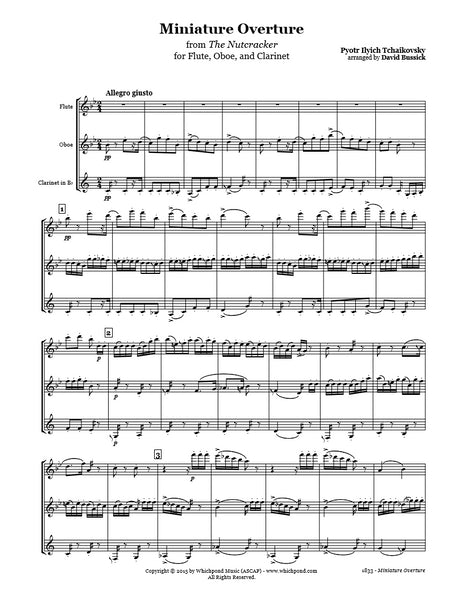 Nutcracker Overture Flute/Oboe/Clarinet Trio