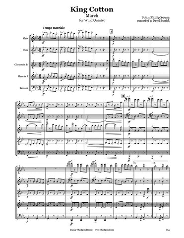 Sousa King Cotton March Wind Quintet