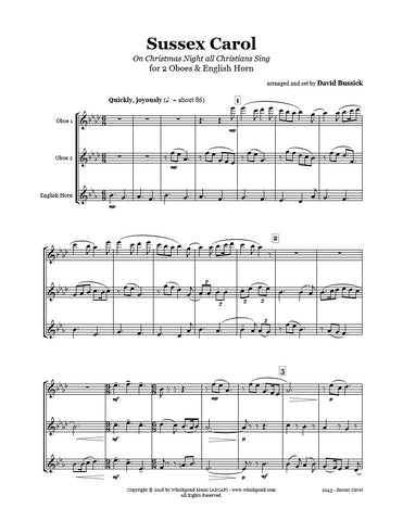 Sussex Carol Oboe/English Horn Trio