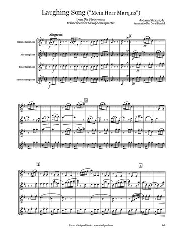 Strauss Laughing Song Saxophone Quartet