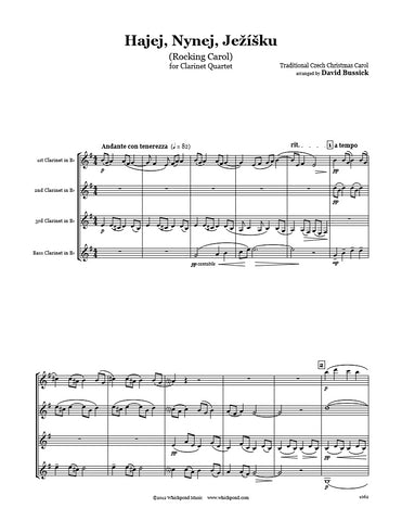 Rocking Carol Clarinet Quartet
