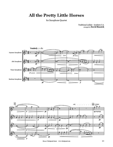 All The Pretty Little Horses Saxophone Quartet