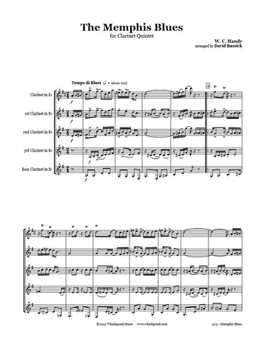 Handy Memphis Blues Clarinet Quintet