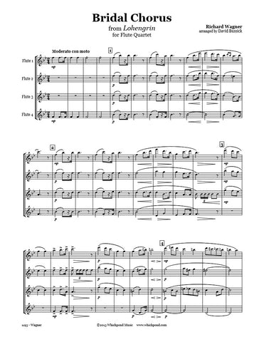 Wagner Wedding March Flute Quartet