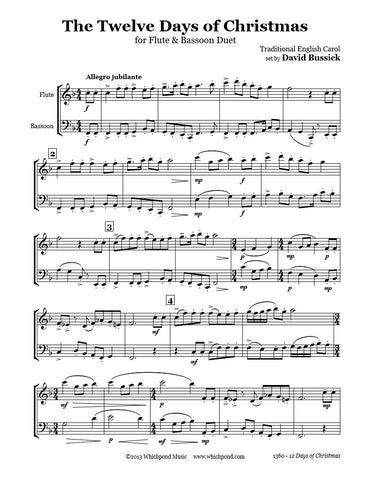 12 Days Of Christmas Flute/Bassoon Duet