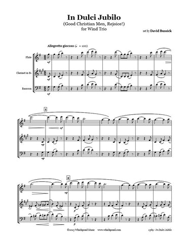 In Dulci Jubilo Flute/Clarinet/Bassoon Trio