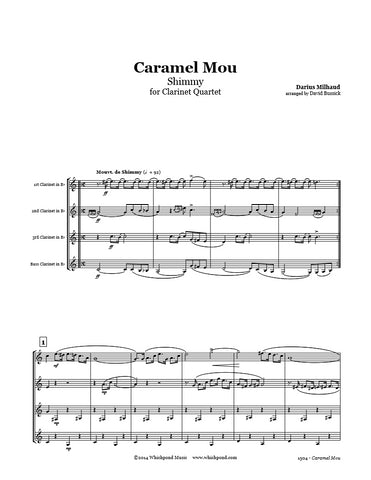 Milhaud Caramel Mou Clarinet Quartet