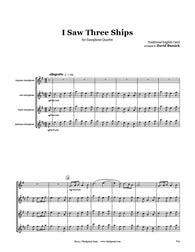 I Saw 3 Ships Saxophone Quartet