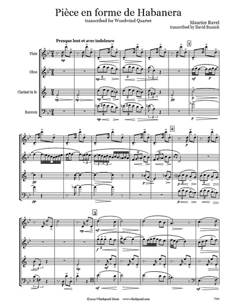 Ravel Habanera Wind Quartet