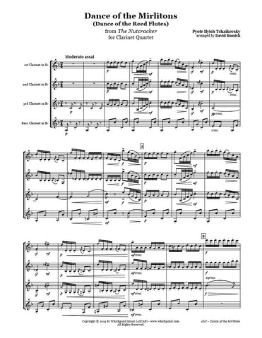 Nutcracker Dance of the Mirlitons Clarinet Quartet
