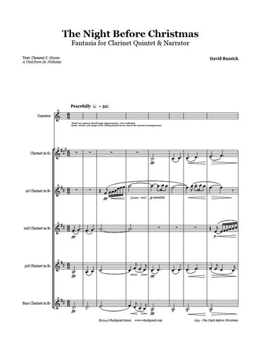 The Night Before Christmas Clarinet Quintet & Narrator
