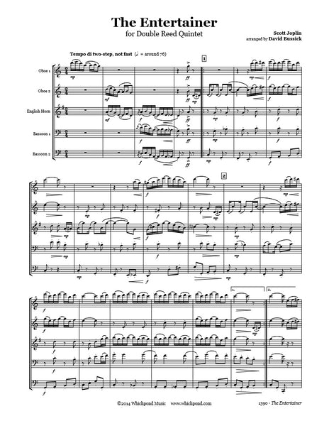 Joplin Entertainer Double Reed Quintet