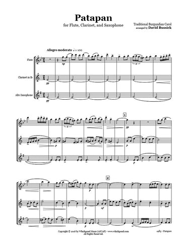 Patapan Flute/Clarinet/Sax Trio