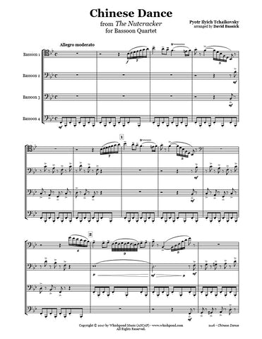 Nutcracker Chinese Dance Bassoon Quartet