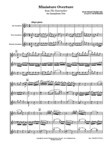 Nutcracker Overture Saxophone Trio