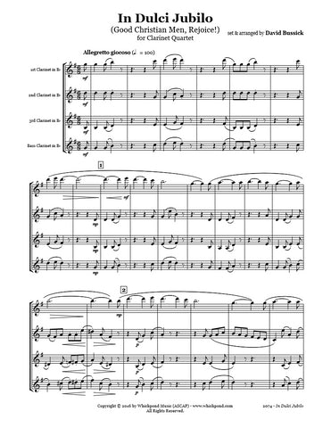 In Dulci Jubilo Clarinet Quartet