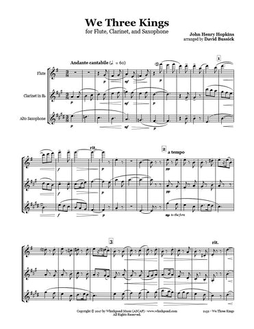 We Three Kings Flute/Clarinet/Sax Trio