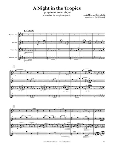 Gottschalk Night In The Tropics Saxophone Quartet