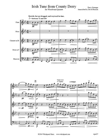Grainger Irish Tune Wind Quintet
