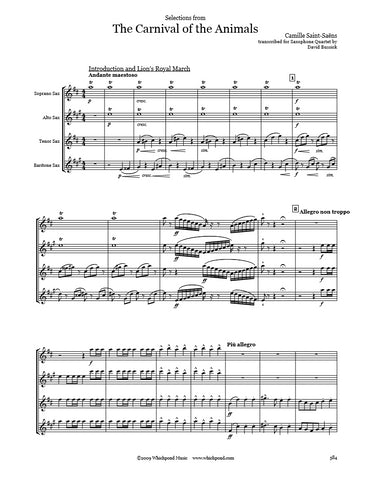 Carnival of the Animals Saxophone Quartet