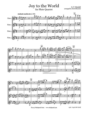 Handel Joy to the World Flute Quartet