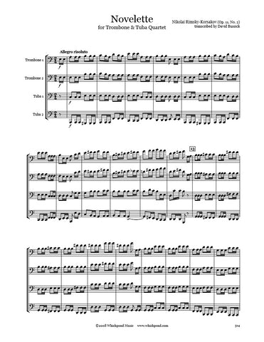 Rimsky-Korsakov Novelette Trombone/Tuba Quartet