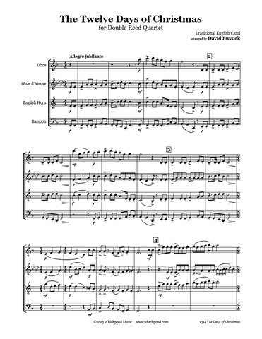 12 Days Of Christmas Double Reed Quartet