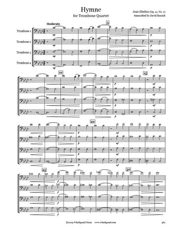 Sibelius Hymne Trombone Quartet