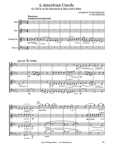 2 American Carols Wind Quartet