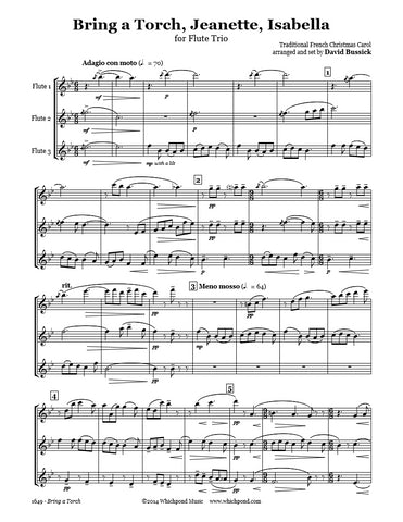 Bring a Torch, Jeanette, Isabella Flute Trio