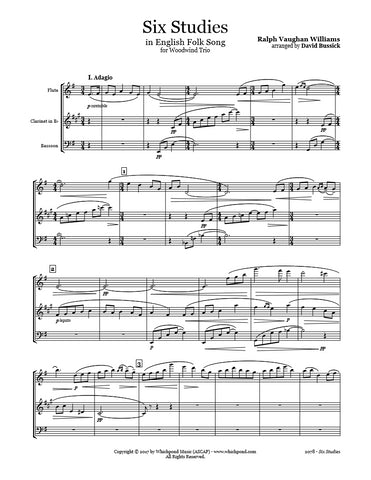 Vaughan Williams 6 Studies Flute/Clarinet/Bassoon Trio
