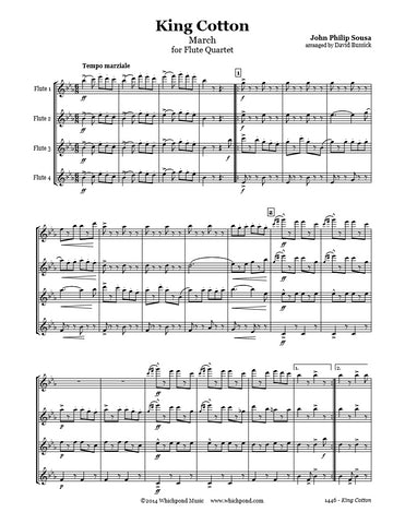 Sousa King Cotton March Flute Quartet