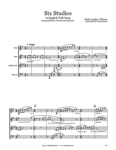 Vaughan Williams 6 Studies Wind Quartet
