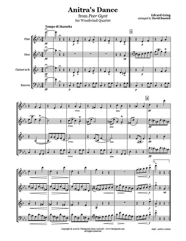 Grieg Anitra's Dance Wind Quartet