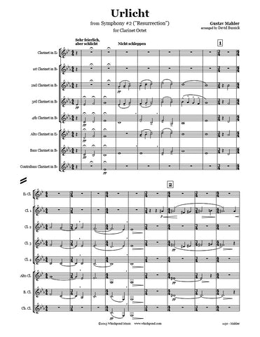 Mahler Urlicht Clarinet Choir