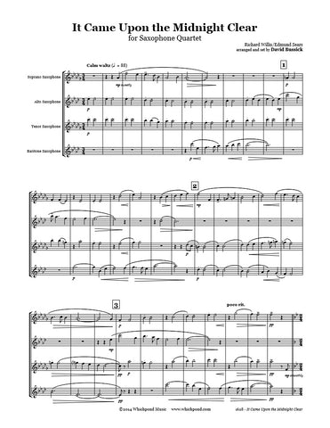 It Came Upon The Midnight Clear Saxophone Quartet