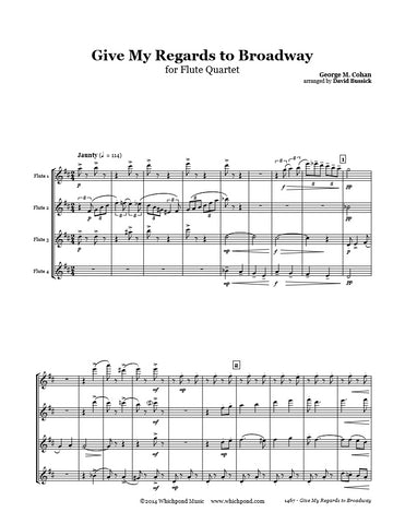 Cohan Give My Regards to Broadway Flute Quartet