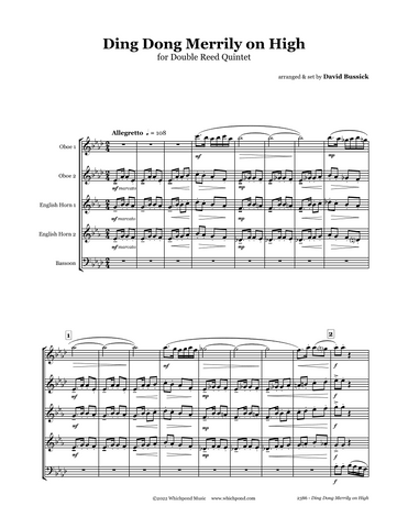 Ding Dong Merrily on High Double Reed Quintet