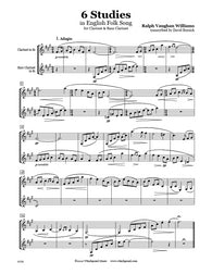 Vaughan Williams 6 Studies Clarinet Duet