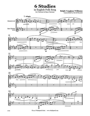 Vaughan Williams 6 Studies Clarinet Duet