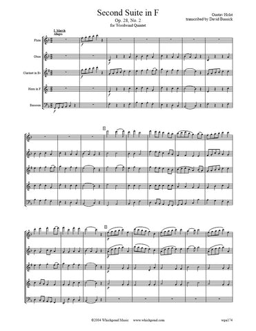 Holst Second Suite Wind Quintet
