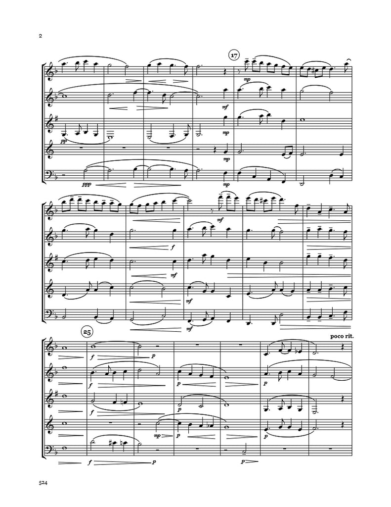 Holst In the Bleak Midwinter Wind Quintet Whichpond Music