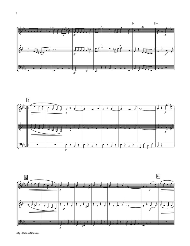 National Emblem March Trio Whichpond Music